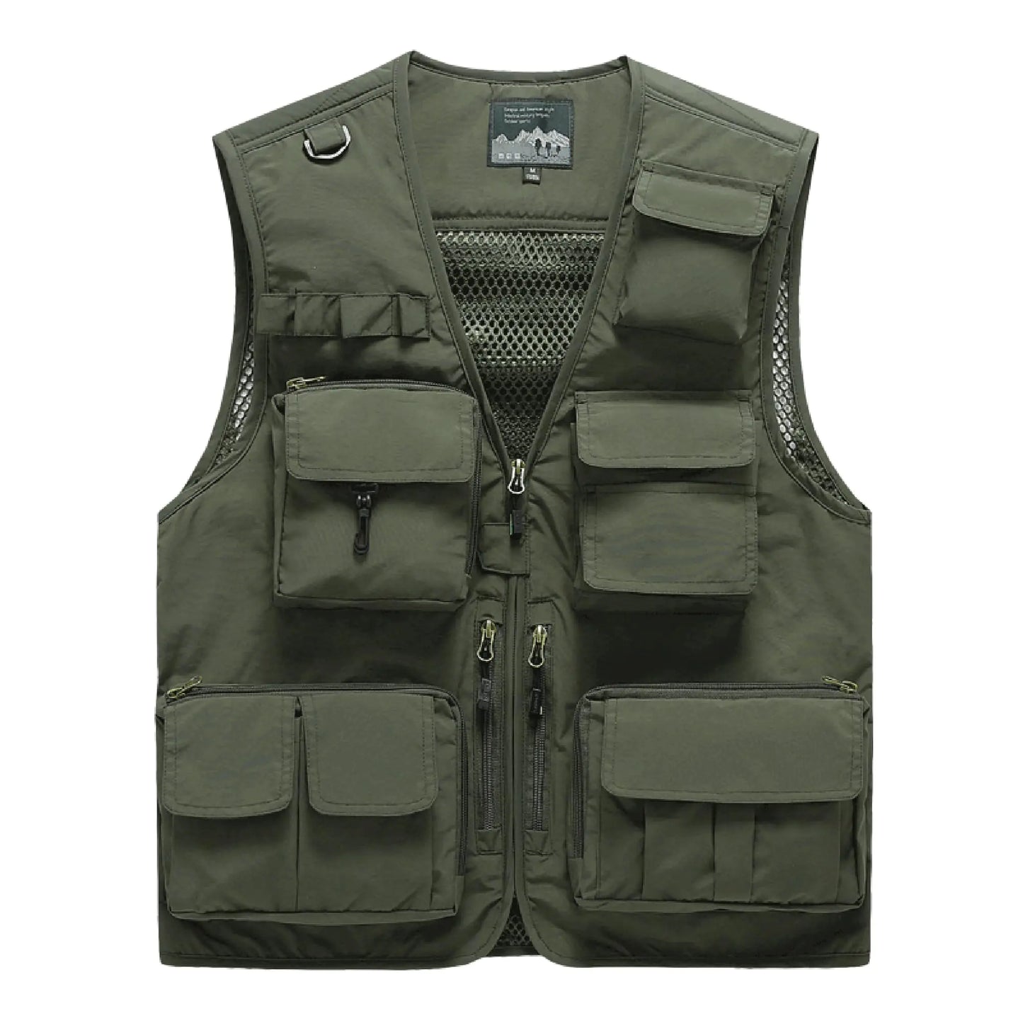 Chaleco Saukiee para Hombre Ligero, Ideal para Pesca, Viaje, Trabajo, Safari y Caza, con Bolsillos, Talla L