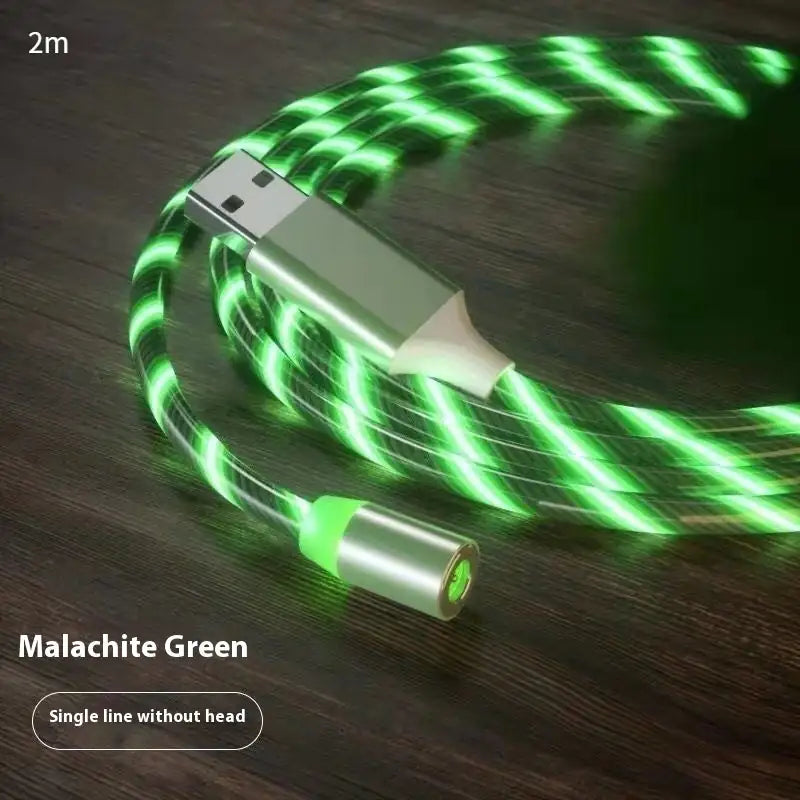 Cable de Carga Magnética Streamer Cable de Carga Rápida Lighting Cable Micro USB LED Cargador Magnético Tipo-C