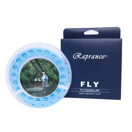 Floating Fly Fishing Line with 2 Welded Loops Weight Forward Floating Fly Line 100FT，7F Freshwater Saltwater Fly Fishing Line(Blue)