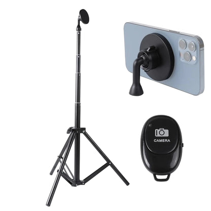 67 Magnetic Phone Tripod Compatible with MagSafe iPhone 15 14 13 12 Series Extendable Magnetic Tripod Stand with Remote for Video RecordingLive Streaming