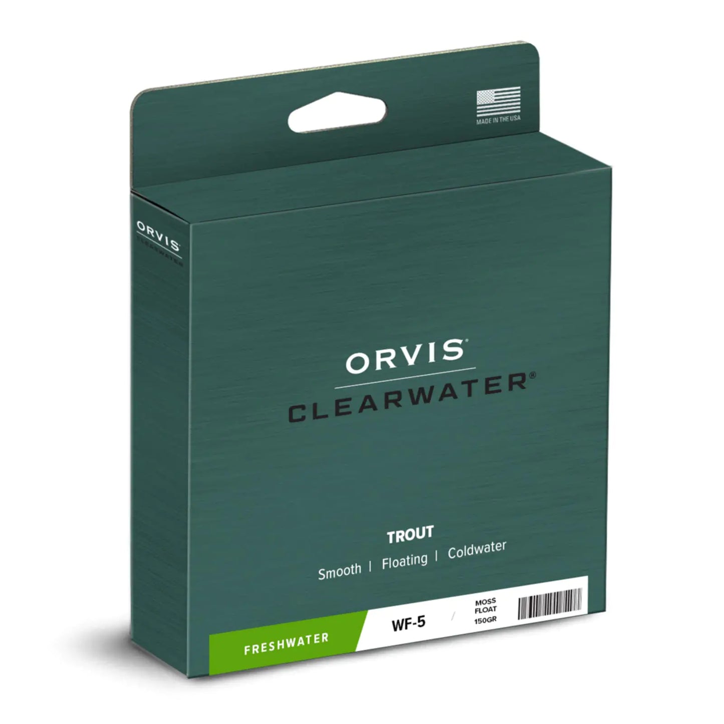 Línea para Pesca con Mosca Orvis Clearwater - Versátil de 90 Pies con Peso Adelante 3-9WT y Núcleo Multifilamento con Lazo Soldado - Musgo, 6
