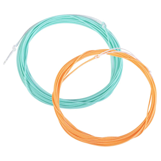 Goture Tenkara Line 2 PCS Línea de Pesca Cónica de PVC Flotante con Anillo de Punta Línea de Mosca 10ft/3m Longitudes Azul Lago y Naranja