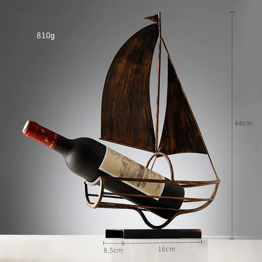 Estante de vino de lujo moderno, pieza de arte decorativa de mesa
